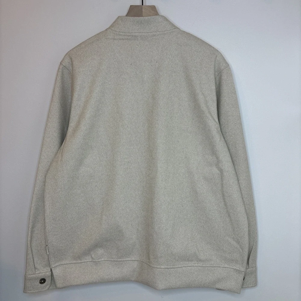 Ben‎ Sherman Jacket Alden Large Herringbone Baseball Collar Preppy Beige Grandpa